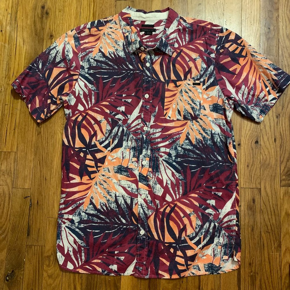 O'Neill short sleeve button down shirt (Large)